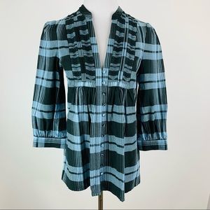 Joie Plaid Button Front Top Small
